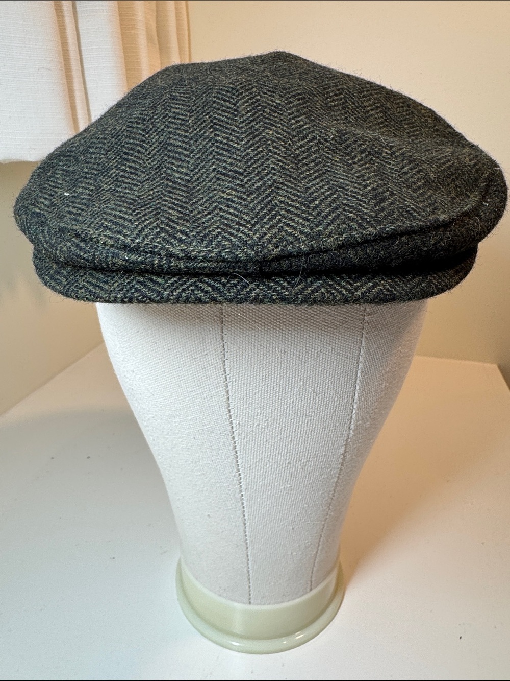 NWT Polo Ralph Lauren wool olive herringbone flat cap. S/M.